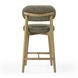 Carnation Forest Green Performance Fabric Upholstered Counter Height Stool