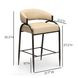 Tatum Taupe Upholstered Counter Height Stool