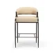Tatum Taupe Upholstered Counter Height Stool