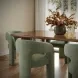 Malone Green Performance Fabric Upholstered Dining Chair