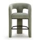 Malone Green Performance Fabric Upholstered Counter Height Stool