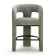 Malone Green Performance Fabric Upholstered Counter Height Stool