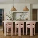 Malone Blush Performance Fabric Upholstered Counter Height Stool