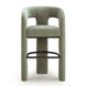Malone Green Performance Fabric Upholstered Bar Stool