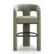 Malone Green Performance Fabric Upholstered Bar Stool