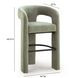 Malone Green Performance Fabric Upholstered Bar Stool