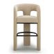 Malone Taupe Performance Fabric Upholstered Bar Stool
