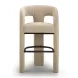 Malone Taupe Performance Fabric Upholstered Bar Stool