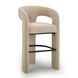 Malone Taupe Performance Fabric Upholstered Bar Stool
