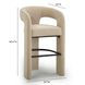 Malone Taupe Performance Fabric Upholstered Bar Stool