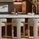 Malone Taupe Performance Fabric Upholstered Bar Stool