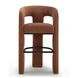Malone Rust Red Performance Fabric Upholstered Bar Stool
