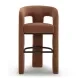Malone Rust Red Performance Fabric Upholstered Bar Stool