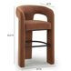 Malone Rust Red Performance Fabric Upholstered Bar Stool