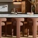 Malone Rust Red Performance Fabric Upholstered Bar Stool