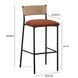 Celine Maroon Performance Fabric Upholstered Bar Stool