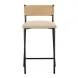 Celine Tan Performance Fabric Upholstered Bar Stool