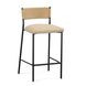 Celine Tan Performance Fabric Upholstered Bar Stool