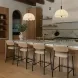 Celine Tan Performance Fabric Upholstered Bar Stool