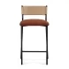 Celine Maroon Performance Fabric Upholstered Counter Height Stool