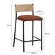 Celine Maroon Performance Fabric Upholstered Counter Height Stool