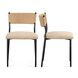 Celine Tan Performance Fabric Upholstered Dining Chair Set of 2