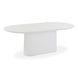Nara Pure White Oval Outdoor Concrete Dining Room Set