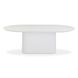 Nara Pure White Oval Outdoor Concrete Dining Room Set