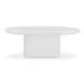 Nara Pure White Oval Outdoor Concrete Dining Room Set