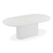 Nara Pure White Oval Outdoor Concrete Dining Room Set