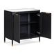 Yaha Black and White 2 Door Bar Cabinet
