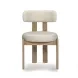 Odessa Cream Vegan Upholstered Leather Dining Chair