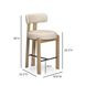 Odessa Taupe Upholstered Counter Height Stool