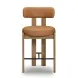 Odessa Brown Upholstered Counter Height Stool