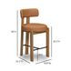 Odessa Brown Upholstered Counter Height Stool