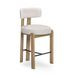 Odessa Cream Performance Fabric Upholstered Counter Height Stool