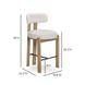 Odessa Cream Performance Fabric Upholstered Counter Height Stool