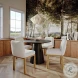 Tiara Cream Performance Velvet Oak Dining Chair