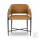 Sezanne Tan Vegan Leather Performance Fabric Dining Chair