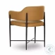 Sezanne Tan Vegan Leather Performance Fabric Dining Chair