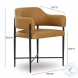 Sezanne Tan Vegan Leather Performance Fabric Dining Chair