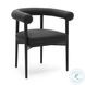 Spara Black Performance Vegan Leather Dining Chair