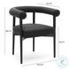 Spara Black Performance Vegan Leather Dining Chair