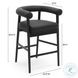 Spara Black Performance Vegan Leather Counter Height Stool