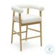 Spara White Performance Vegan Leather Counter Height Stool
