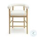 Spara White Performance Vegan Leather Counter Height Stool