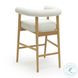 Spara White Performance Vegan Leather Counter Height Stool