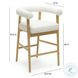 Spara White Performance Vegan Leather Counter Height Stool