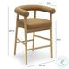 Spara Cognac Performance Vegan Leather Counter Height Stool