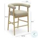 Spara Taupe Performance Vegan Leather Counter Height Stool